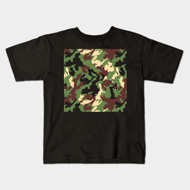 Camo Mask Kids T-Shirt by mikepod